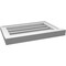 Ekena Millwork Vertical Surface Mount PVC Gable Vent: Functional, w/ 2"W x 2"P Brickmould Sill Frame, 20"W x 14"H GVPVE20X1403SF - alternate 5